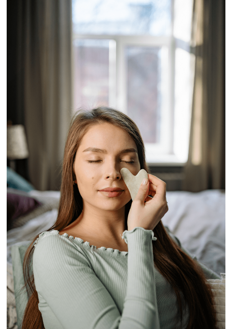Pedra Gua Sha Quartzo Verde - Image 3
