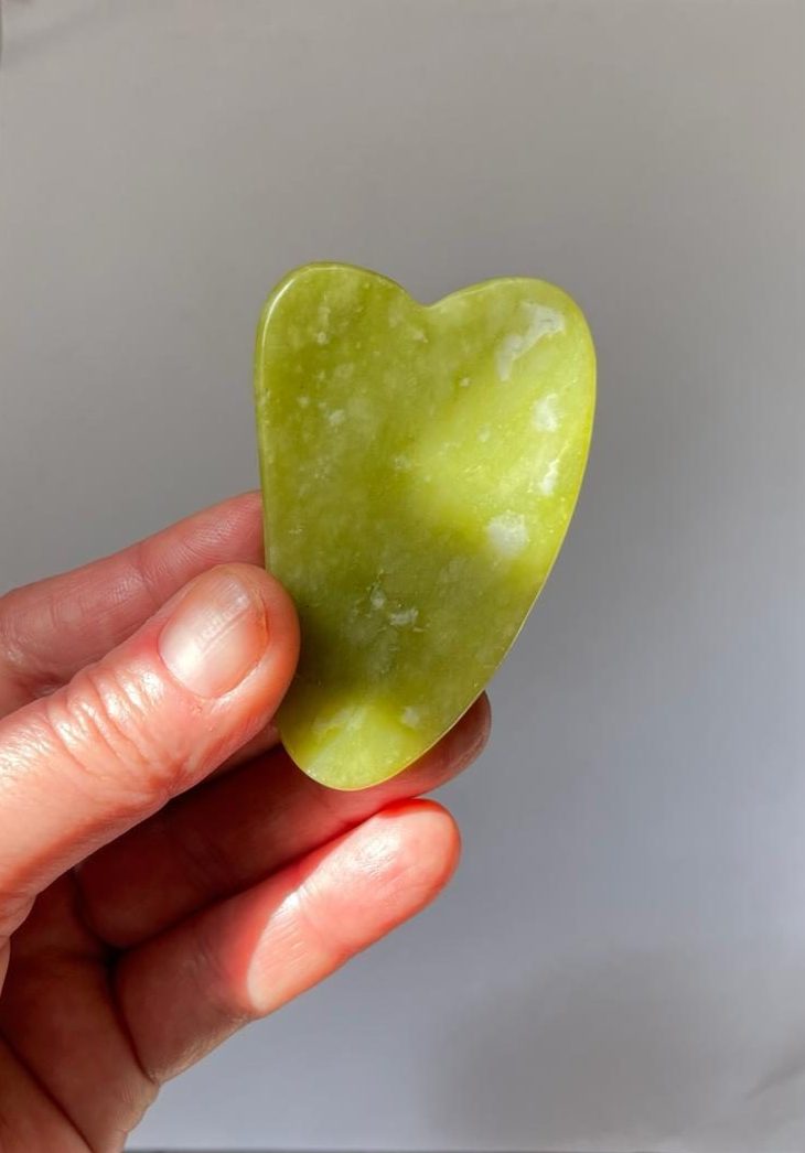 Pedra Gua Sha Quartzo Verde